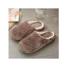 Pantofole da interno in cotone per uomo e donna, con suola morbida in pelle scamosciata antiscivolo, ideali per casa e camera da letto.