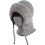 Conjunto feminino 3 em 1 de gorro, cachecol e máscara de tricô 4