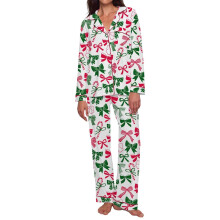 Pyjamas de Noël assortis pour toute la famille – Haut et pantalon en soie de lait douce à manches longues, vêtements d'intérieur confortables