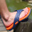 Men's summer beach flip flops orange size 10 8