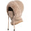 Conjunto feminino 3 em 1 de gorro, cachecol e máscara de tricô 5