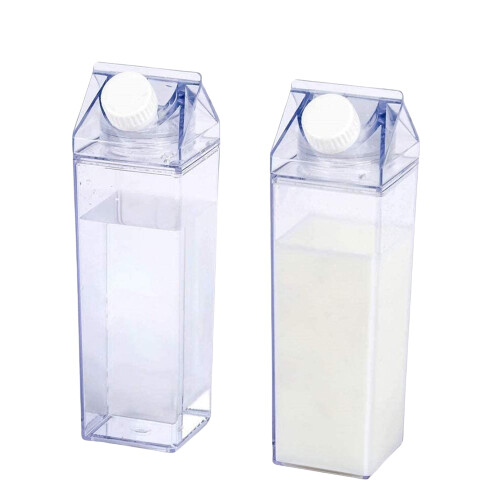 Μπουκάλι νερού από χαρτόνι γάλακτος 500ml/1000ml, διαφανές πλαστικό φορητό διαφανές 1