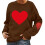 Felpa girocollo da donna a maniche lunghe con stampa "Love". 1