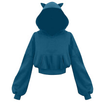 Felpa da donna Admvng con cappuccio e orecchie, pullover a maniche lunghe, felpa con cappuccio, graziosa blusa in stile gotico scuro, taglie S-5XL