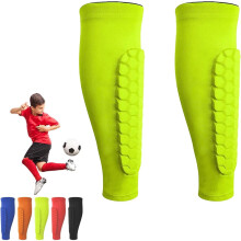 Shin Defender Shin Guards Kids, Soccer Shin Guards with Honeycomb Pads | Lightweight for Youth & Kids, Adult