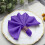 Lot de 5 serviettes de table en polyester violet de 43 cm (17 pouces). 6