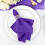 Lot de 5 serviettes de table en polyester violet de 43 cm (17 pouces). 7