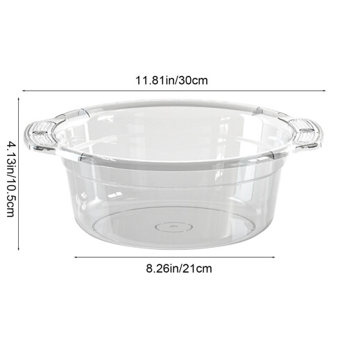 Transparent Plastic Basin – Wash, Store, Clean; Compatible with Kitchen, Laundry, Camping & More 2
