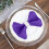 Lot de 5 serviettes de table en polyester violet de 43 cm (17 pouces). 5