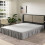 Light Grey Twin Bed Skirt, 18" Drop, Ruffled with Split Corners 6
