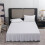White Twin Bed Skirt, 12" Drop, Ruffled with Split Corners 6