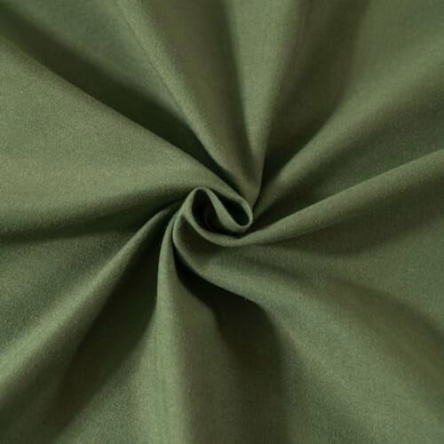 Green Twin Bed Skirt, 12" Drop, Ruffled with Split Corners 2