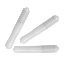 Biały plastikowy regulowany uchwyt na papier toaletowy