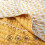Boho yellow twin quilt set with tassels 2 pcs 6