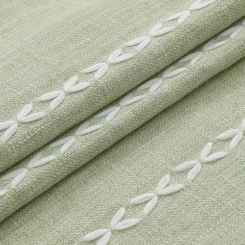 Κουρτίνα μπάνιου Sage Green Boho 72x84 ίντσες από πολυεστέρα και λινό 2