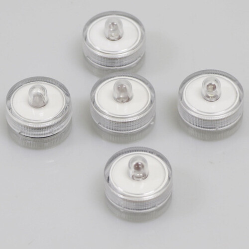 Bougies chauffe-plat LED blanches à piles, lot de 1 1