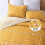 Boho yellow twin quilt set with tassels 2 pcs 3