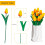 Blue Artificial Tulips 13in PU 10-Piece Bouquet 2