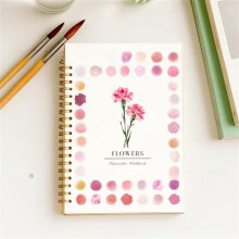 Aquarell-Übungsblock – Spiralgebundenes, flach aufliegendes Skizzenbuch – für Anfänger
