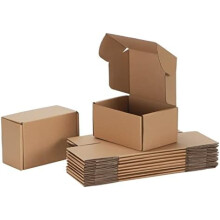 20er-Set kleine Versandkartons (6x4x3 Zoll), braun, aus Wellpappe, für Verpackung, Versand und Geschäftszwecke