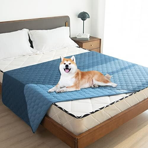 Coperta per cani impermeabile e reversibile, 132x208 cm, blu 1