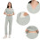 Σετ Scrubs for Women2Piece για γυναίκες, μονόχρωμο τοπ με κοντό μανίκι και V λαιμόκοψη, 3