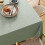 Toalha de mesa retangular verde sálvia em linho e algodão, impermeável e resistente a manchas, textura em forma de estrela cruzada, estilo 2