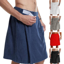 Peignoir et serviette de bain ajustables pour homme - Taille élastique, chemise de nuit avec poches pour les sports de plein air, la natation et la