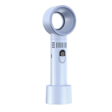 Bladeless Handheld Fan with Digital Display, Speed USB Rechargeable Cooling for Travel