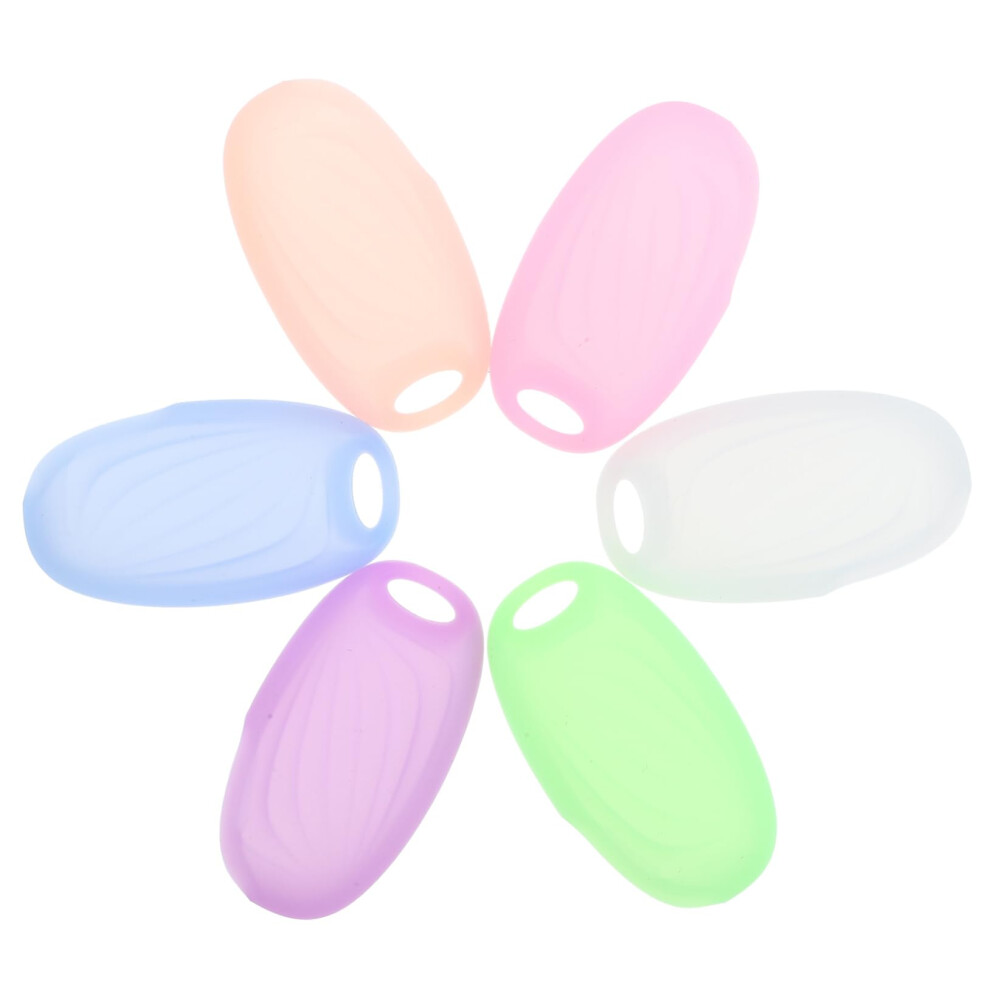 Toothbrush Head Cover Set Silicone Travel Toothbrush Cap Dustproof Hygienic Protection 6pcs