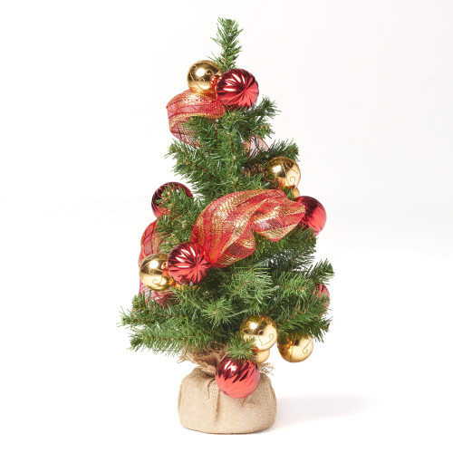 2ft Mini Artificial Christmas Tree with 60 Tips & 1