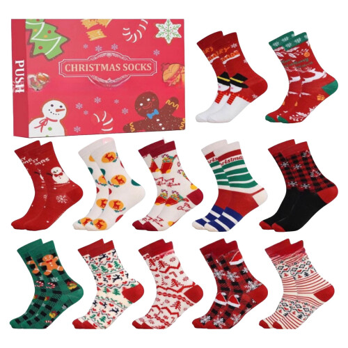 Calendrier de l'Avent chaussettes de Noël 2025