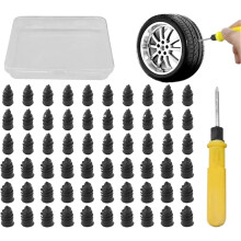 Tire Repair Rubber Nail with Screwdriver Tire Puncture Repair Tool Kit Vacuum Repair Tire Screw Plug Kit Fr Car Truck Bike