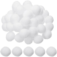 200 kleine Pompons (2,5 cm Durchmesser) für Bastelarbeiten, Mini-Pompons, große Packung, hochelastische, flauschige Bälle für Mützen,