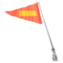 Drapeau de sécurité réfléchissant pour vélos, motos, poussettes, fauteuils roulants, karts et autres véhicules, avec mât.