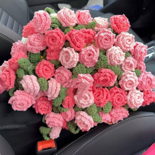 Manta de crochê com flores amarelas de 43 polegadas 1