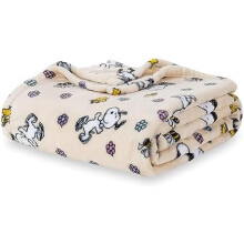 Coperta in peluche VelvetLoft con motivo Peanuts e Snoopy, misura singola 60x90 pollici