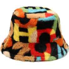 Vinter Fluffy Fuzzy Spandhat Plys Pelsagtig Fiskerhatte Varm Hue til Kvinder