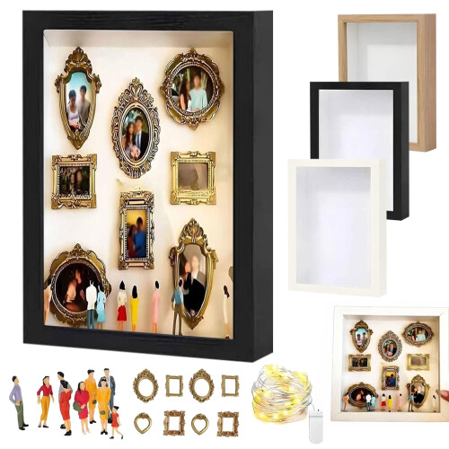 Kit YOCBZ Mini Museum Silhouette Box con cornici dorate e 1
