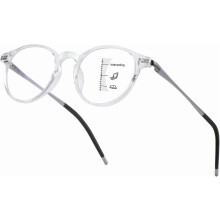 Lunettes de lecture progressives rondes ultralégères, protection contre la lumière bleue et les UV, anti-fatigue oculaire, charnière à ressort,
