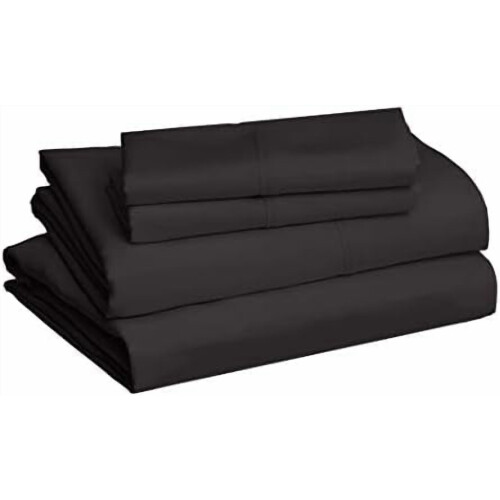 Ensemble de draps pour lit Queen rose, 4 pièces, en polyester 1