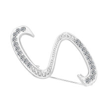 1 stk. unisex rhinestone engelske bokstaver alfabet AZ brosje nål ornament