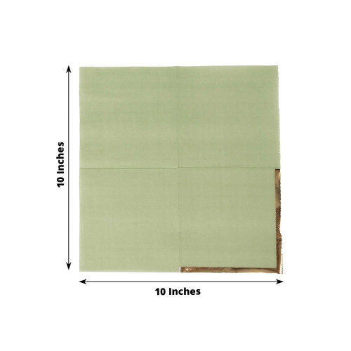 BalsaCircle50Sage Green Χαρτοπετσέτες μιας χρήσης 2 στρώσεων από μαλακό φινίρισμα με χρυσό 1