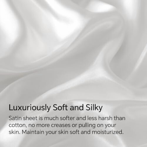 Satin Queen Sheet Set 4pcs, Soft OEKO-TEX Certified 2