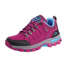 Scarpe da trekking impermeabili da donna Kukoosong, modello basso antiscivolo – Rosa acceso, taglia 5.5