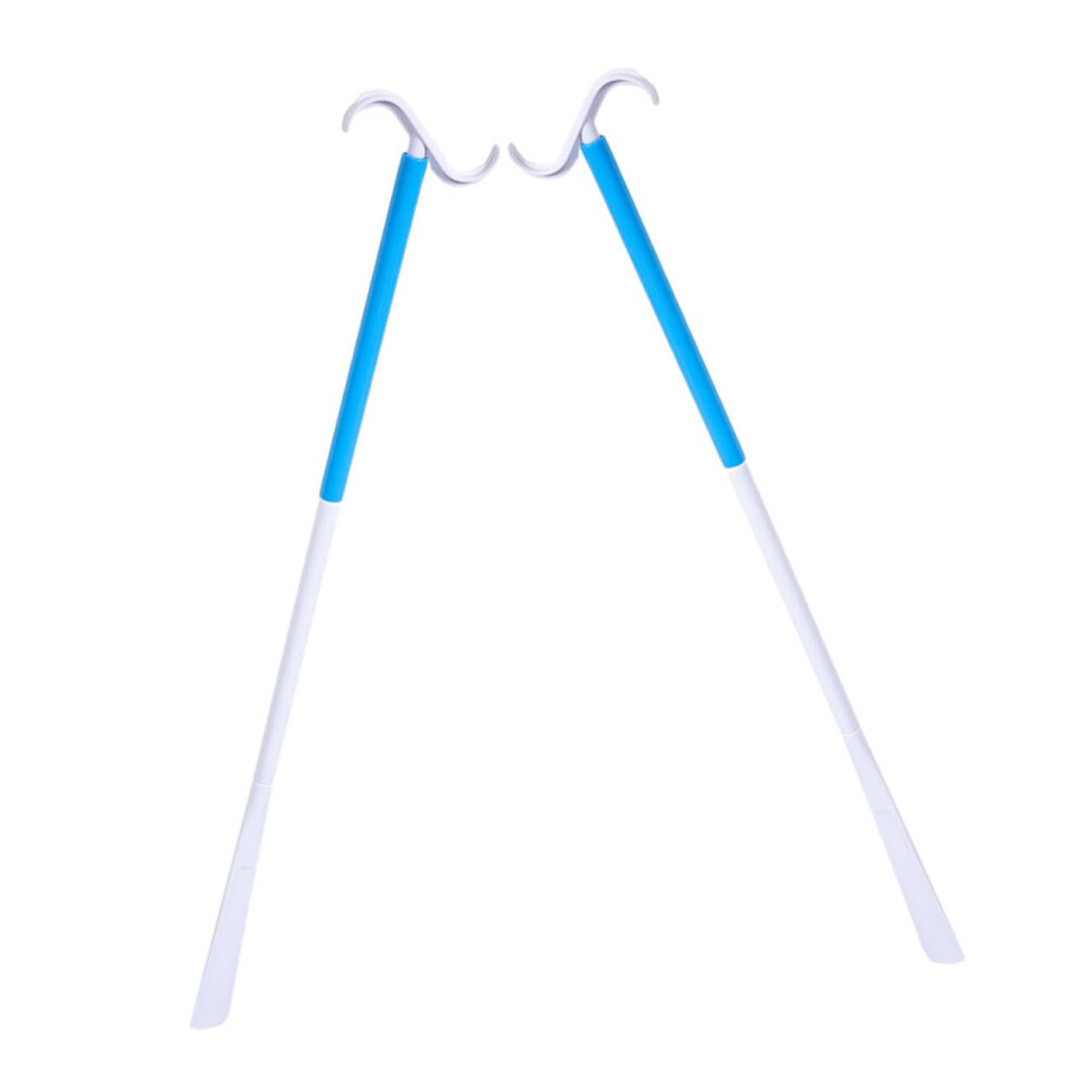 2pcs Long Handle Dressing Stick and Shoe Horn MultiUse Aid for Seniors Elderly Disabled