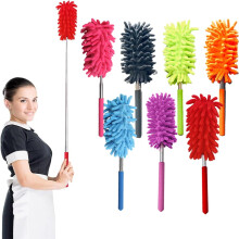 Praf din microfibră pentru curățare, praf cu tijă telescopică de extensie, mini praf extensibil și lavabil pentru curățarea mașinii,