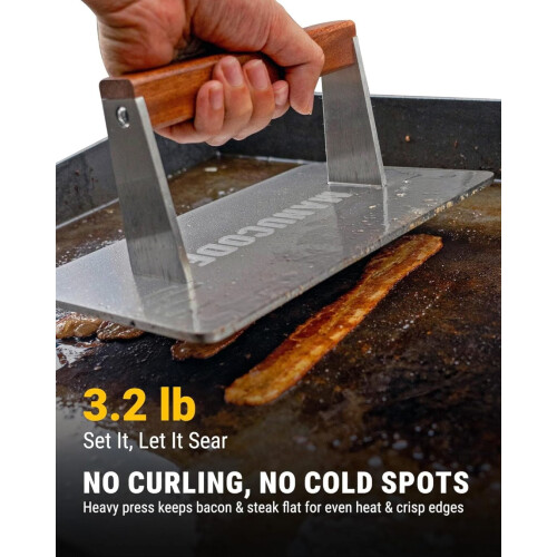Grillpresse i rustfritt stål 9,25 x 14,7 cm 1