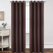 Cortinas Blackout, Pacote com 2, 52"x120", Isolamento Térmico, Cortinas com Ilhós para Escurecimento de Ambientes, para Quarto/Sala de Estar