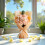 Artificial Roses Beige Long Stem 12 pcs 2